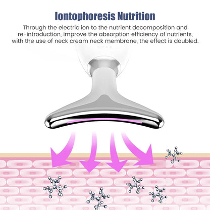 7 Color LED Face Lifter Neck Beauty EMS Neck Face Lifting Massager Skin Tighten Device Photon anti Wrinkle Double Chin Remover